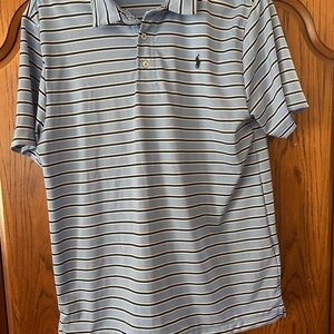 Polo by Ralph Lauren Gray Striped Polo Shirt